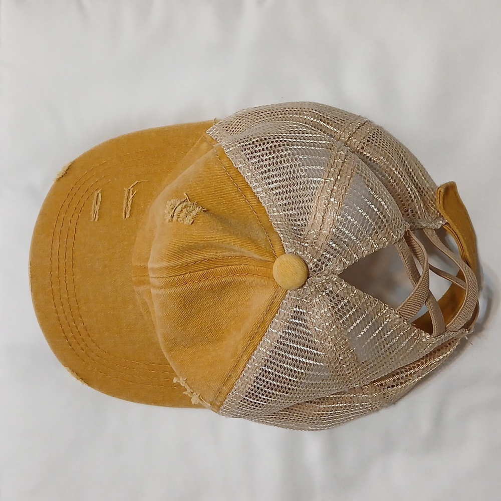 Tan Distressed Mesh Cap - Picture 5 of 5